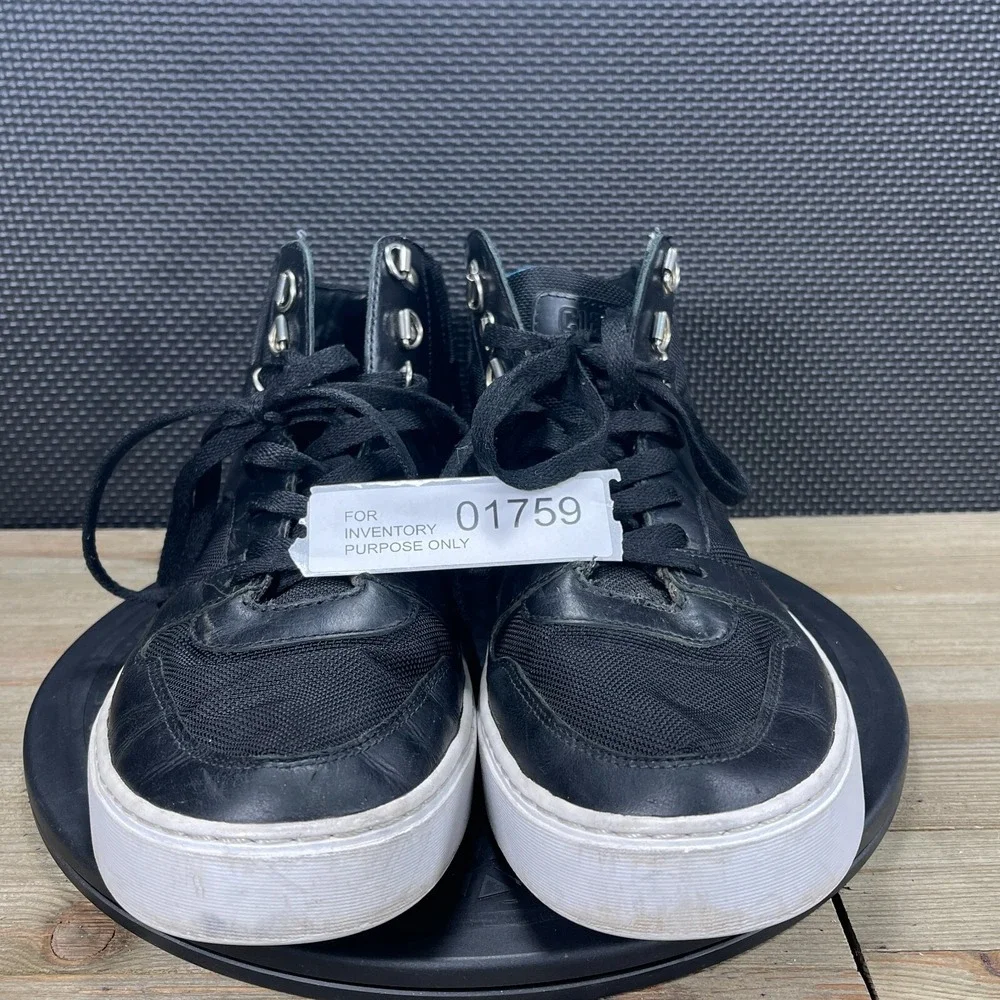 Clae Shoes Rollins Mid‎ Top Leather Sneakers Shoes Mens Size 12 Black Fashion